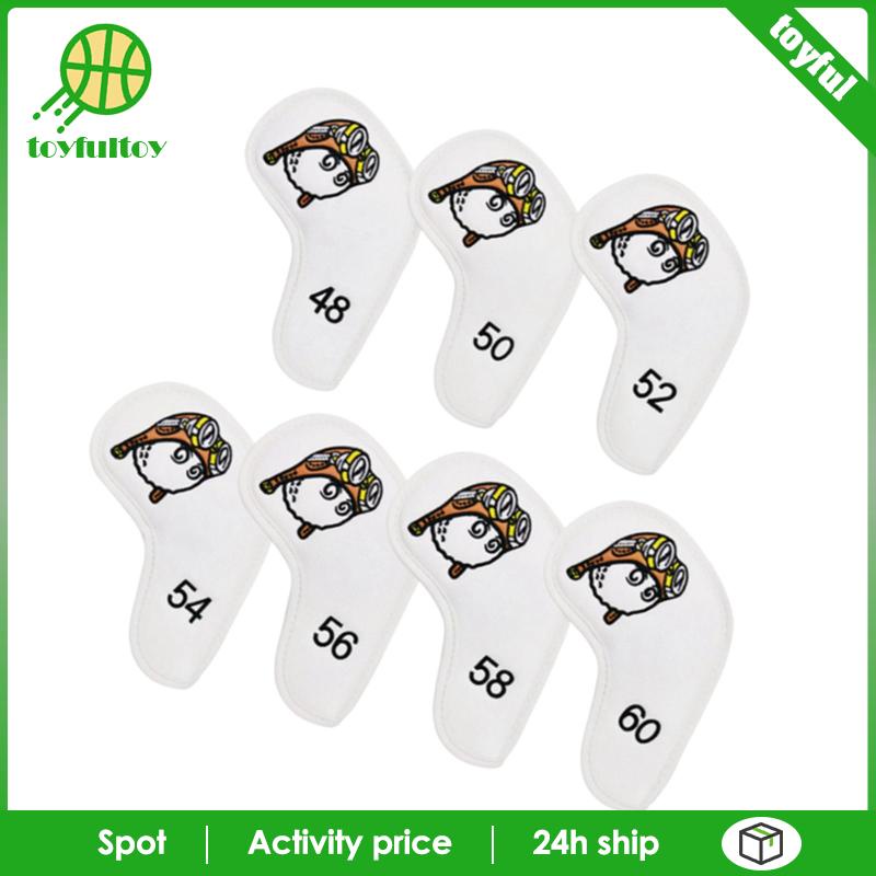 Bộ 7 Vỏ Bọc Đầu Gậy Đánh Golf Bằng Sắt Kiểu Cổ Điển