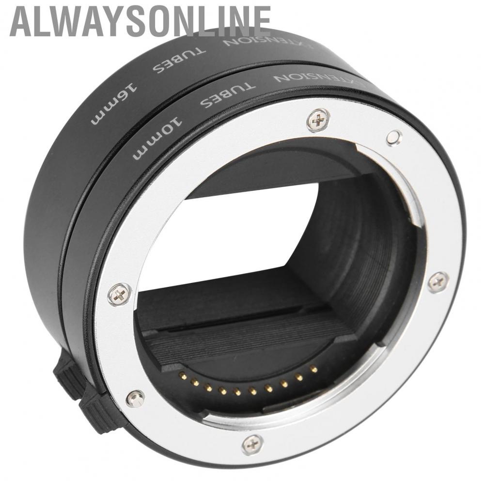 Alwaysonline Macro Extension Tube Set  Metal and Plastic Materials Sturdy Light Durable for Mirrorless Cameras Photography