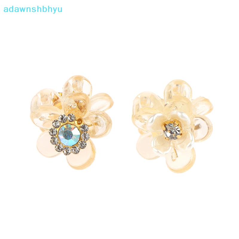 Set 10 Kẹp Tóc Hình Bông Hoa Mini Bằng Resin Dễ Thương