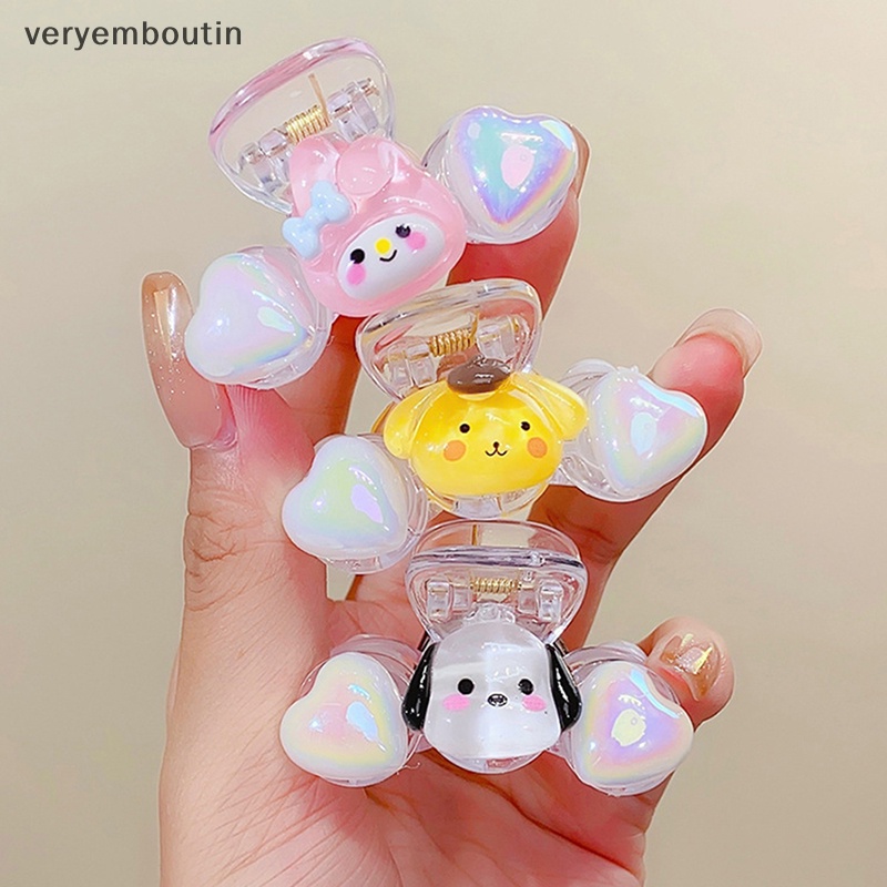 Kẹp Tóc Nhỏ Màu Gradient Họa Tiết Hoạt Hình Sanrio Mymelody Kuromi Đáng Yêu Cho Bé Gái