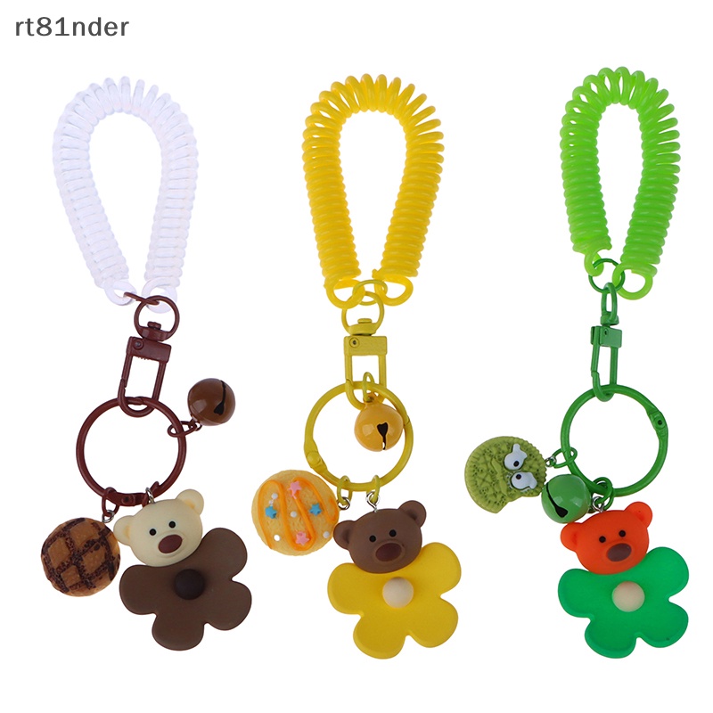 Rt Móc Chìa Khóa Hình Gấu Bông Hoạt Hình Có Chuông Và Móc Khóa Chống Thất Lạc Cho Ba Lô / Túi Xách / Xe Hơi