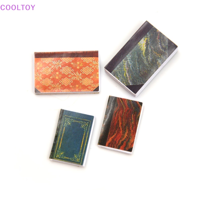 Cooltoy Set 4 Mô Hình Cuốn Sách 4 Mảnh Dài 2.4cm Tỉ Lệ 1: 12 Dành Cho Nhà Búp Bê