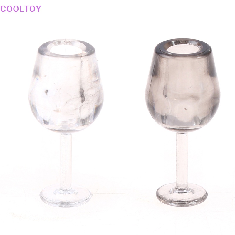 Set 10 Cốc Mini Trong Suốt Bằng Nhựa Resin Tỉ Lệ 1 / 12 Trang Trí Nhà Búp Bê