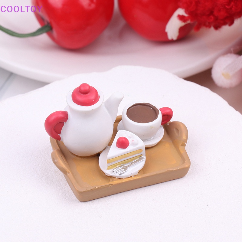 Cooltoy 1 Khay Đựng Bánh Cà Phê mini Trang Trí Nhà Búp Bê