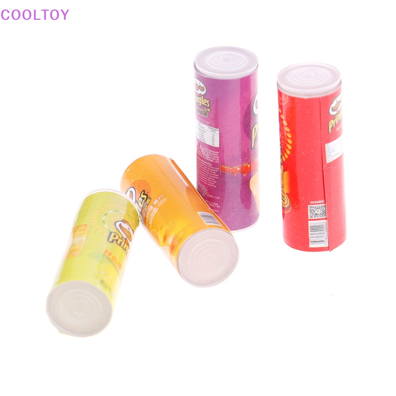 Cooltoy set 4 Bình Đựng Khoai Tây Chiên Tỉ Lệ 1: 12 Trang Trí Nhà Búp Bê