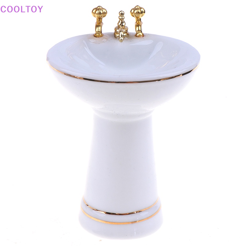 Bộ 5 Mô Hình Bồn Cầu Bằng Sứ Tỉ Lệ 1: 12 Dùng Trang Trí Nhà Búp Bê