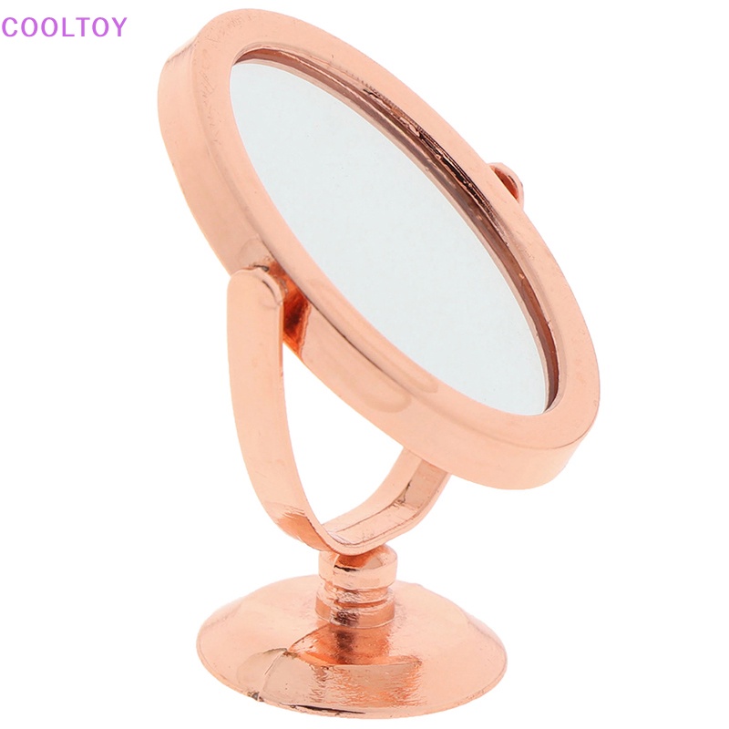 Gương Kim Loại Mạ Vàng Hồng / Bạc Trang Trí Nhà Búp Bê 1 / 12