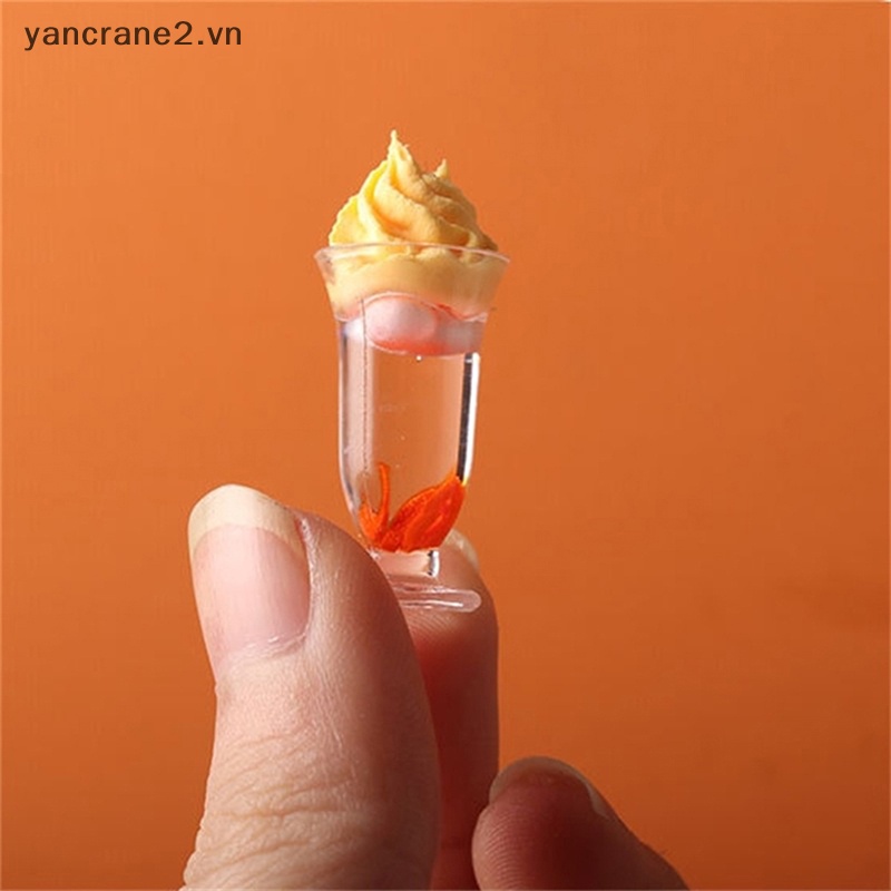 Set 2 Ly Kem / Sữa / Thức Ăn Trang Trí Nhà Búp Bê 1: 12