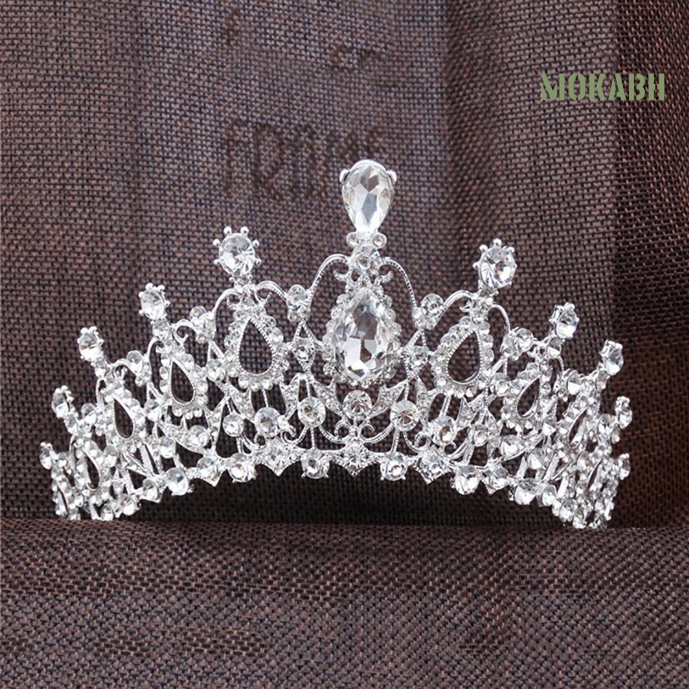 Vương Miện Cài Tóc Đính Đá Lấp Lánh Cho Cô Dâu