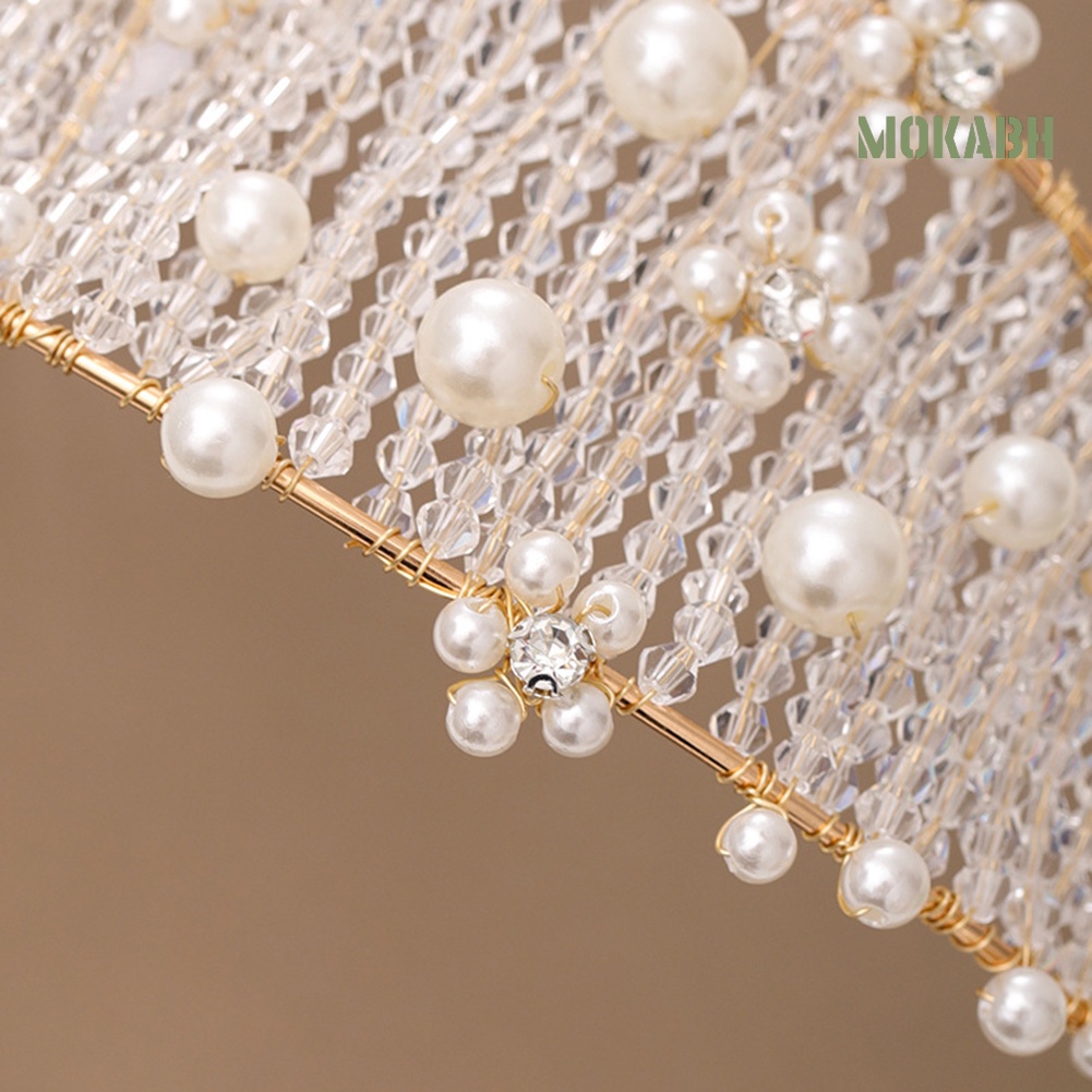 Cài Tóc Hình Vương Miện Đính Ngọc Trai Giả Thời Trang Cho Nữ