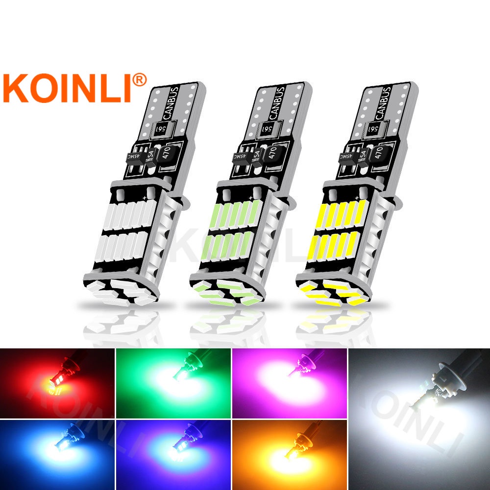 Bóng Đèn Led Tín Hiệu Xi Nhan DC12V Koinili T10 Led W5W 194 168 501 WY5W 4014 26SMD Cho Xe Hơi Xe Máy