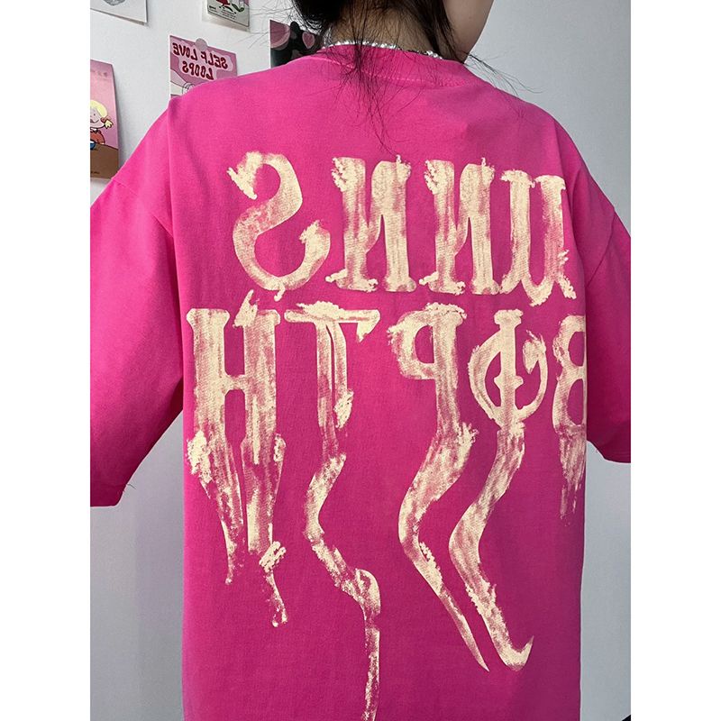 Áo Thun 100% Cotton Tay Ngắn In Họa Tiết Bươm Bướm Thời Trang Mùa Hè Dành Cho Nữ