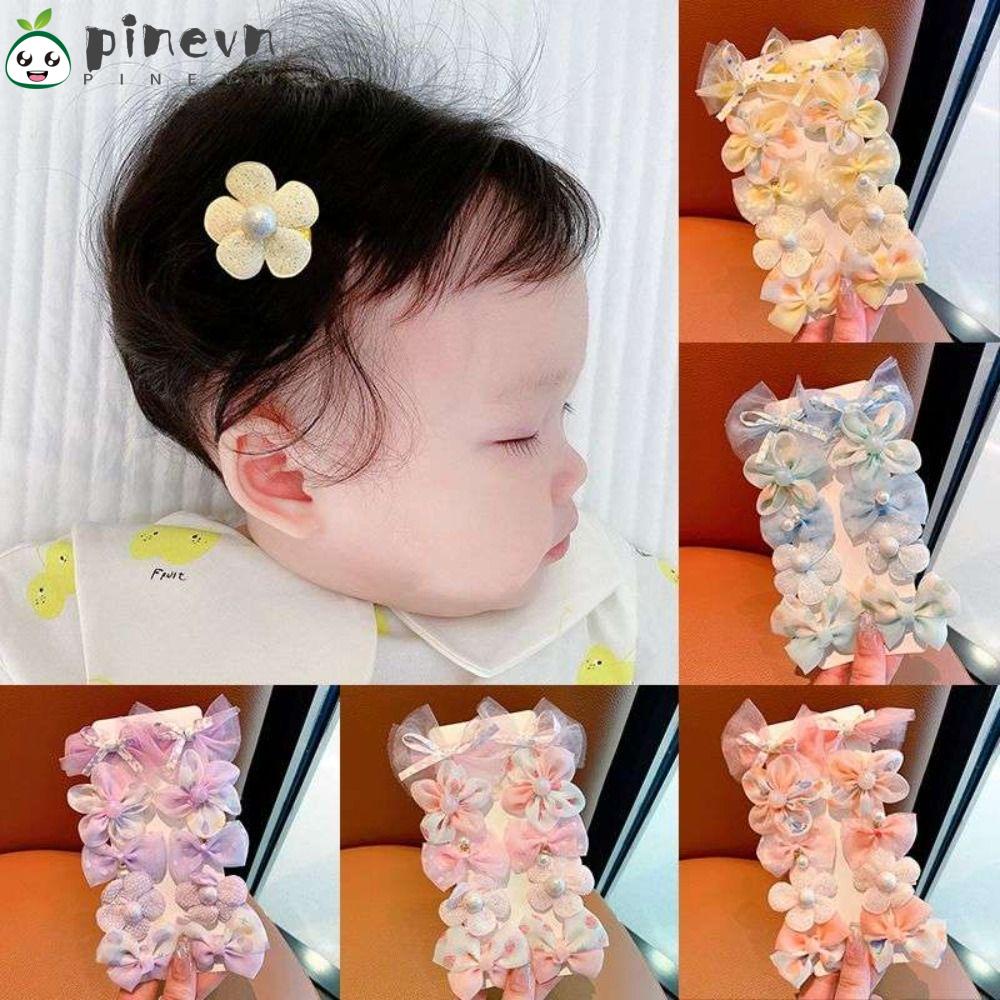 Set 10 Kẹp Tóc Nơ Bướm Dễ Thương Cho Bé Gái