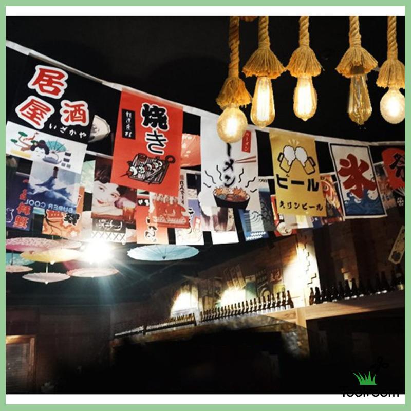 Set 10 Lá Cờ Treo Tường Trang Trí Phong Cách Nhật Bản