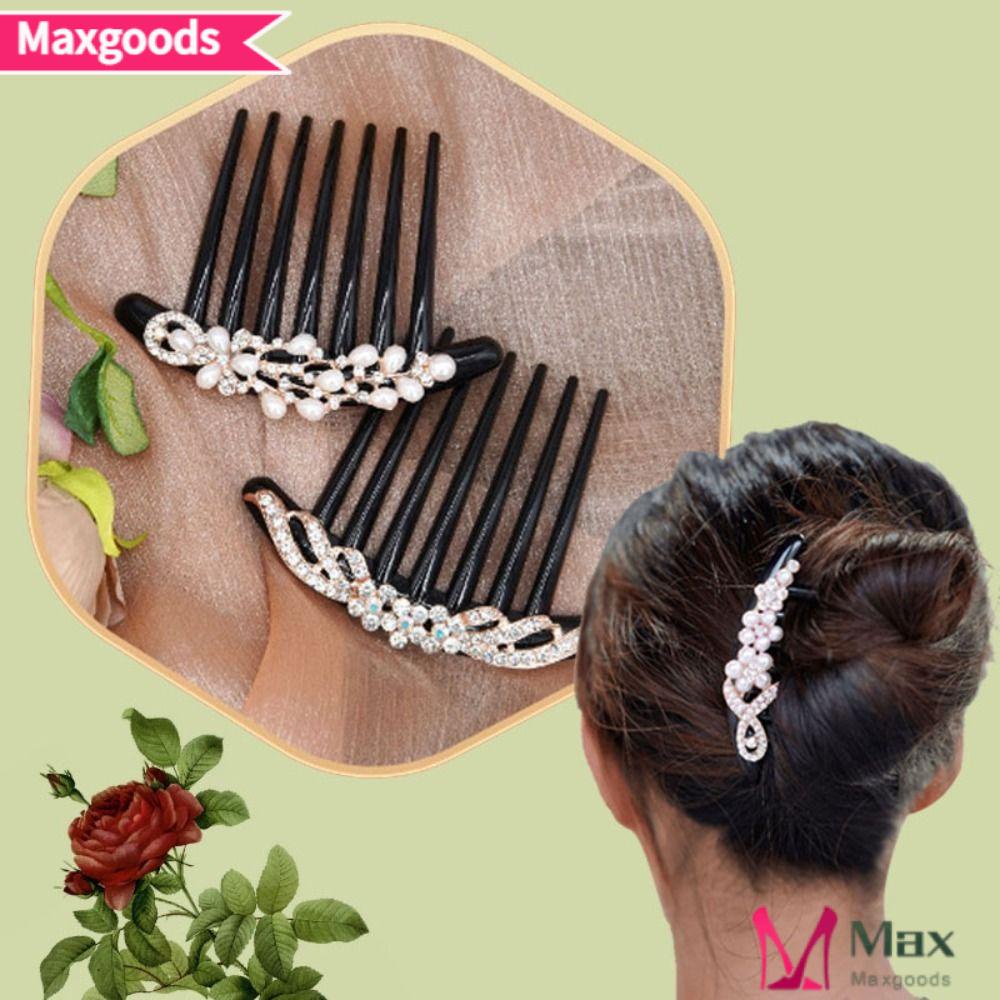 MAXG Set 2 Trâm Cài Tóc Đính Đá Sang Trọng Cho Cô Dâu