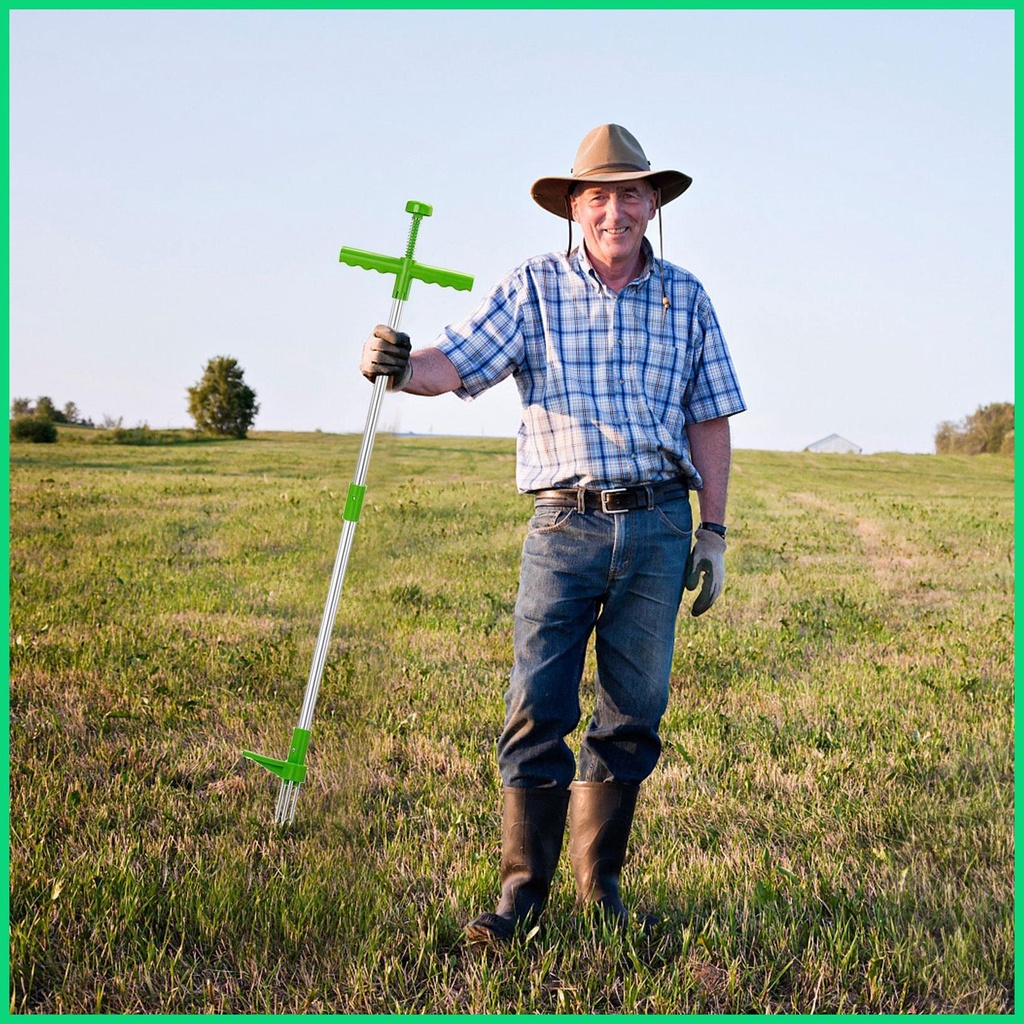 Dụng Cụ Kéo Cỏ Đứng Với Bàn Đạp Có Thể Điều Chỉnh Với Tay Cầm Dài Tiện Dụng