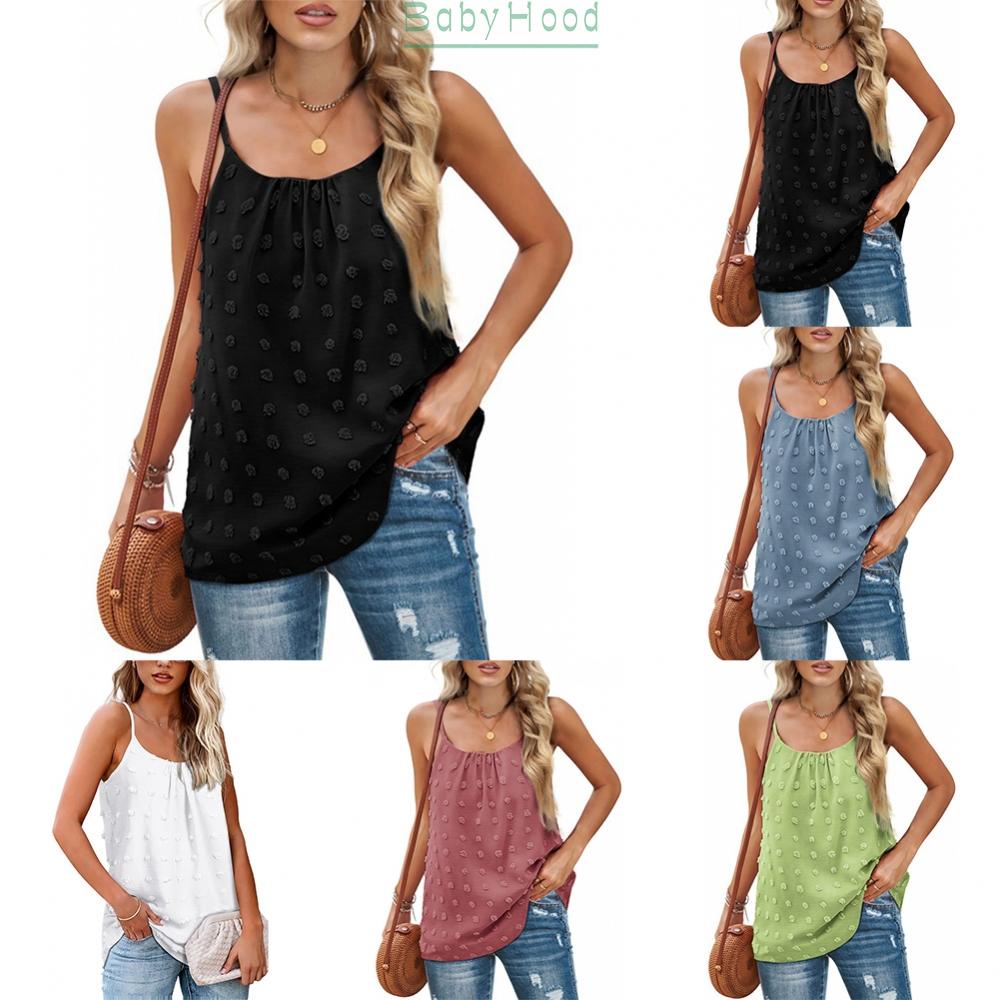 Women's Summer Velvet Ball Decor Sleeveless Tank Tops Loose Casual Camisole Vest#BBHOOD