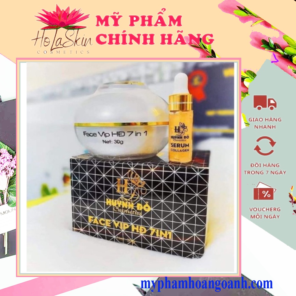 Kem Face Vip HĐ 7 in 1 Huỳnh Đỗ 30gr - Trắng Da Chống Lão Hóa Da Hiệu Quả