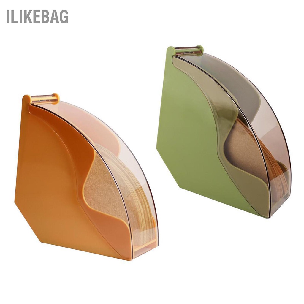 Ilikebag Acrylic Lọc Cà Phê Có Nắp Đậy Hình Quạt Giấy Chống Bụi Hộp Bảo Quản Đựng