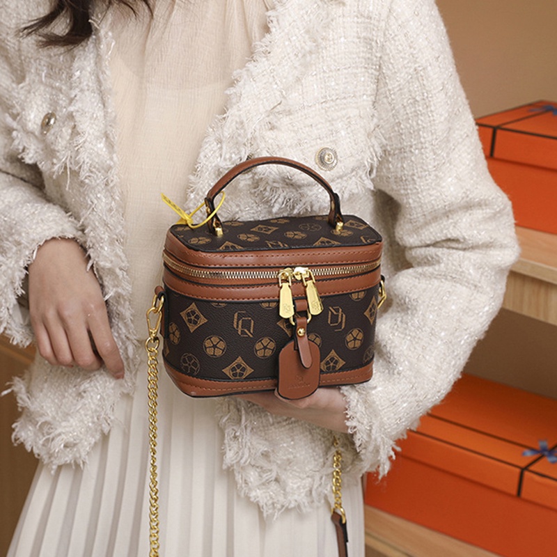 Túi Đựng Mỹ Phẩm Cỡ Nhỏ In Họa Tiết Kiểu retro Thời Trang Cao Cấp Cho Nữ