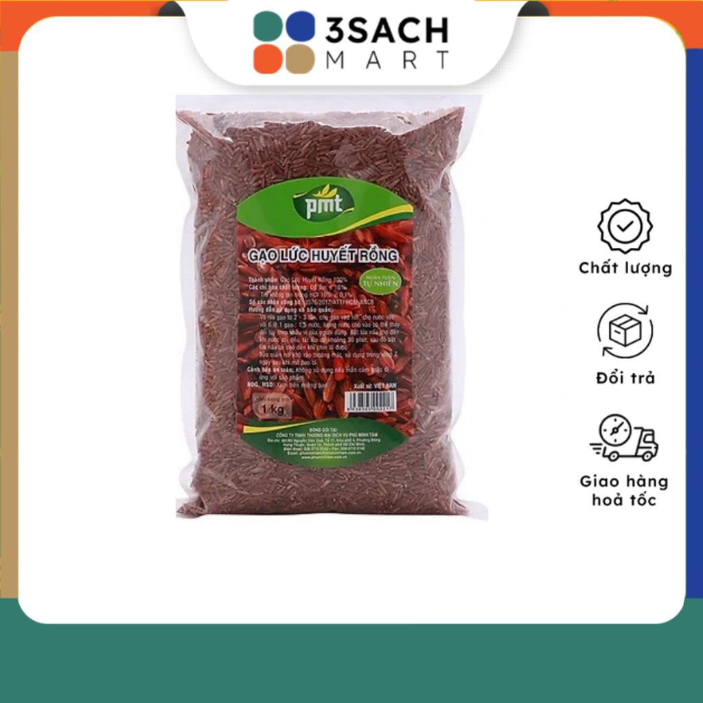 Gạo Huyết Rồng PMT (Gói 1kg)