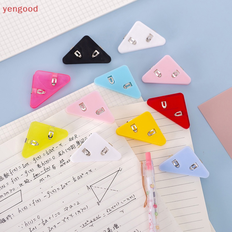 Set 10 Kẹp Giữ Ảnh Trong Suốt Hình Tam Giác Nhiều Màu Sắc