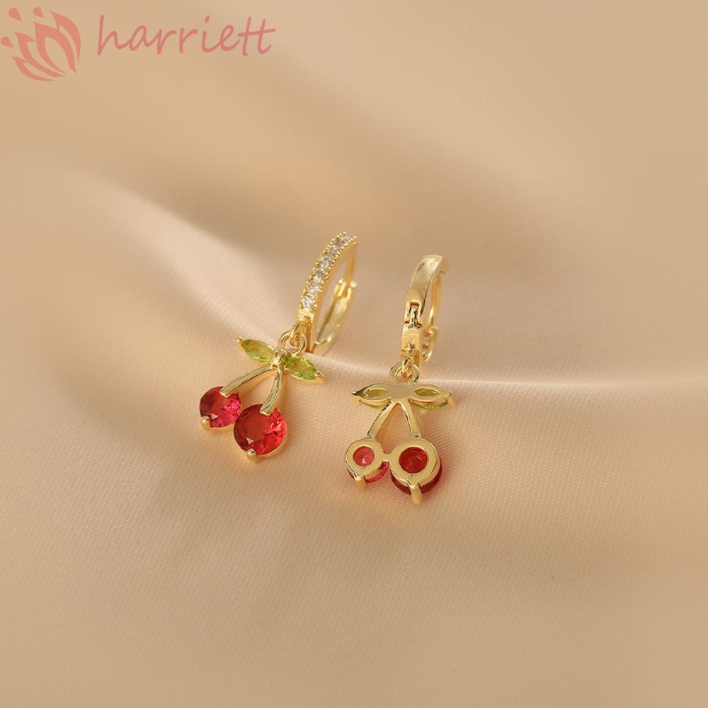 Khuyên Tai Mặt Quả Cherry Bằng Hợp Kim Sang Trọng Thời Trang Cho Nữ