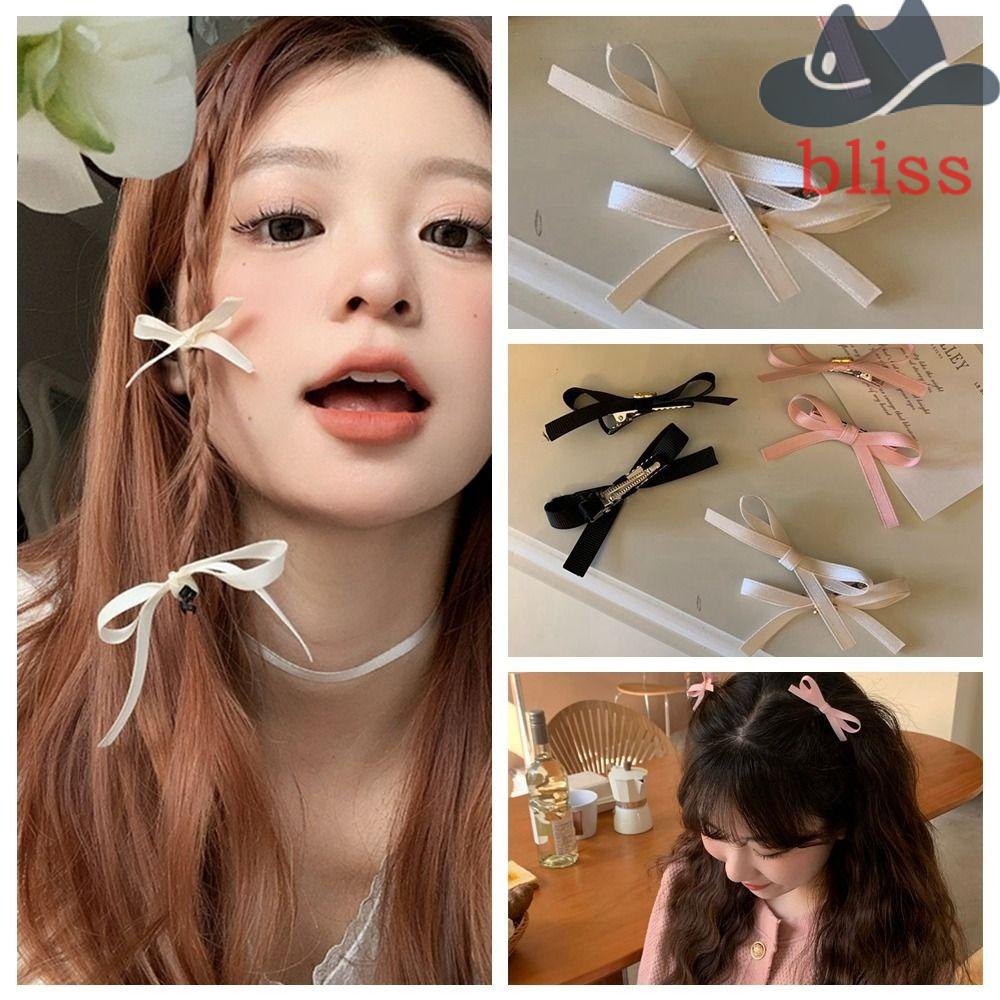 Kẹp Tóc Nơ Y2k Phong Cách Hàn Quốc Ngọt Ngào Cho Nữ