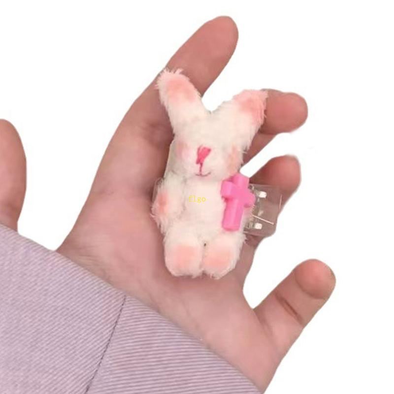 Kẹp Tóc Thỏ Bông Màu Hồng Y2K Mát Mẻ Chống Trượt Tạo Kiểu Tóc Dành Cho Bạn Gái
