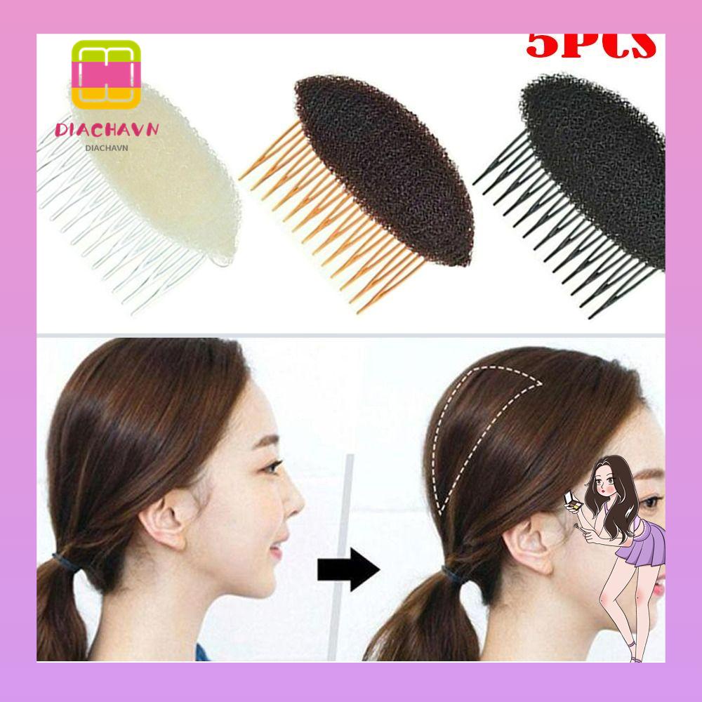 Lược Chải Tóc Tạo Kiểu Bằng Nhựa / Resin Màu Trắng / Đen / Nâu DIY