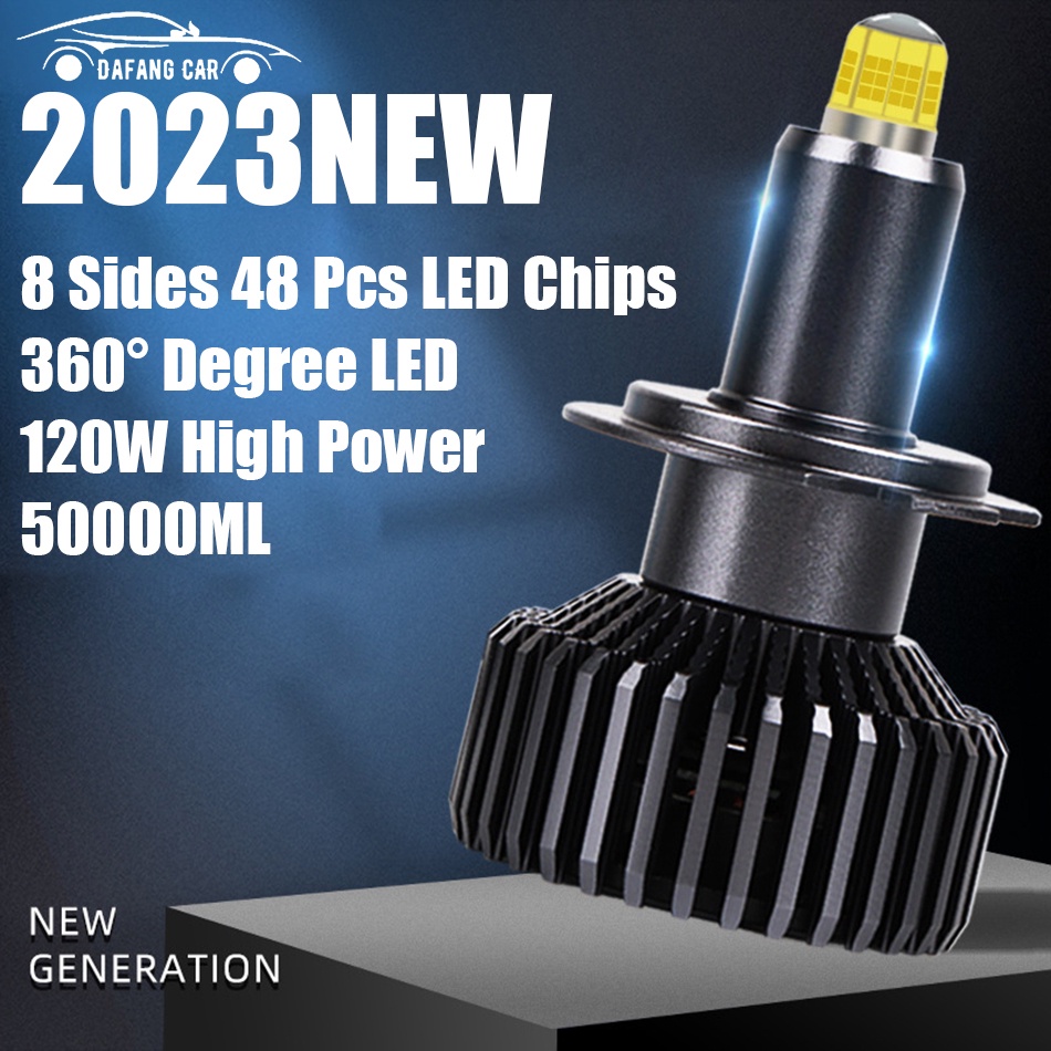 Đèn Pha LED H1 120W h7 H3 H8 H9 H11 LED 9005 HB3 9012 9006 Tự Động 360 Độ Cho Xe Hơi° Bóng Đèn Led Chất Lượng Cao Chuyên Dùng