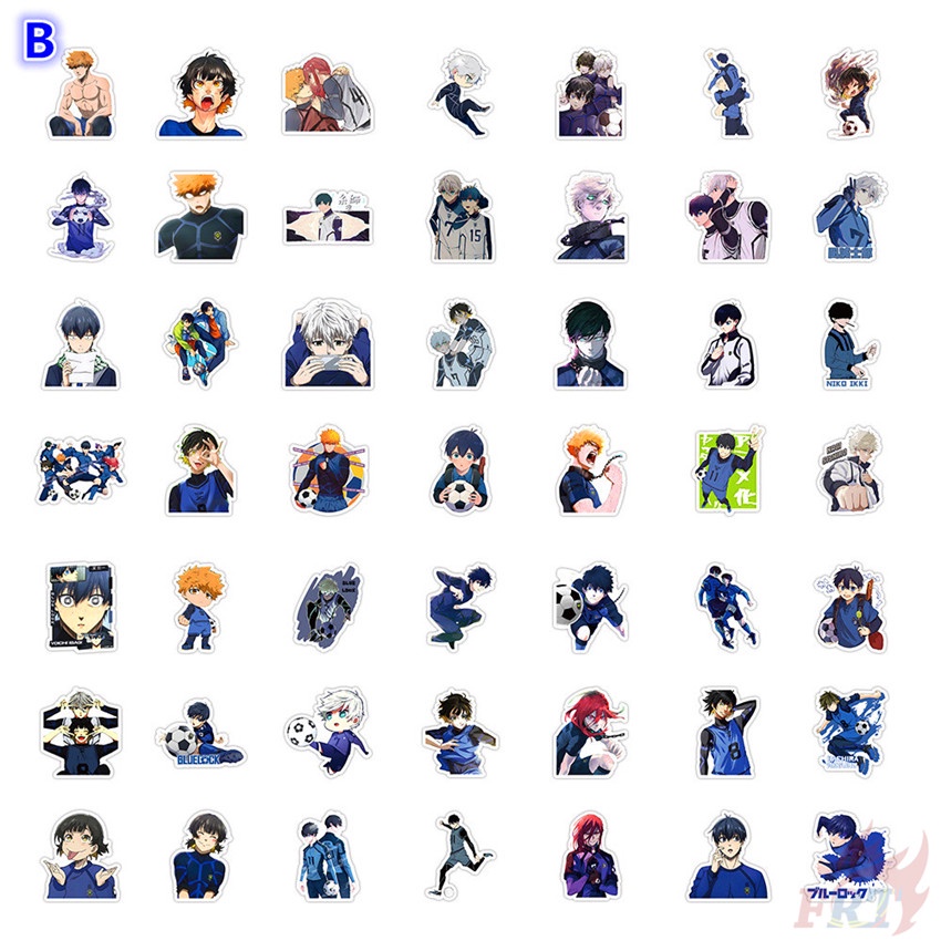 ❉ Bộ 04 Miếng Dán Màu Xanh Dương 04 Trang Trí ❉ Bộ 50 Miếng Dán Chống Thấm Nước Họa Tiết Doodle Hợp Thời Trang DIY (2 Phong Cách)