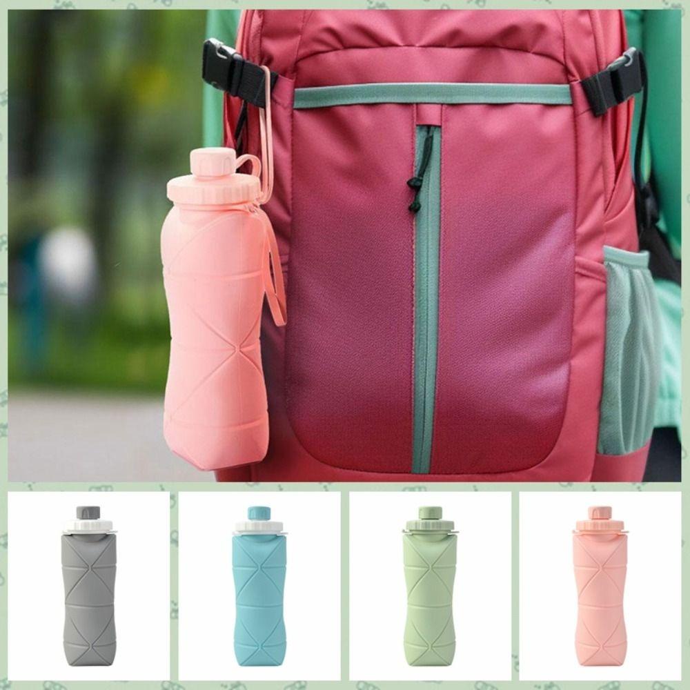 Bình Nước Thể Thao Bằng Silicone 600ml Chống Rò Rỉ Tiện Dụng