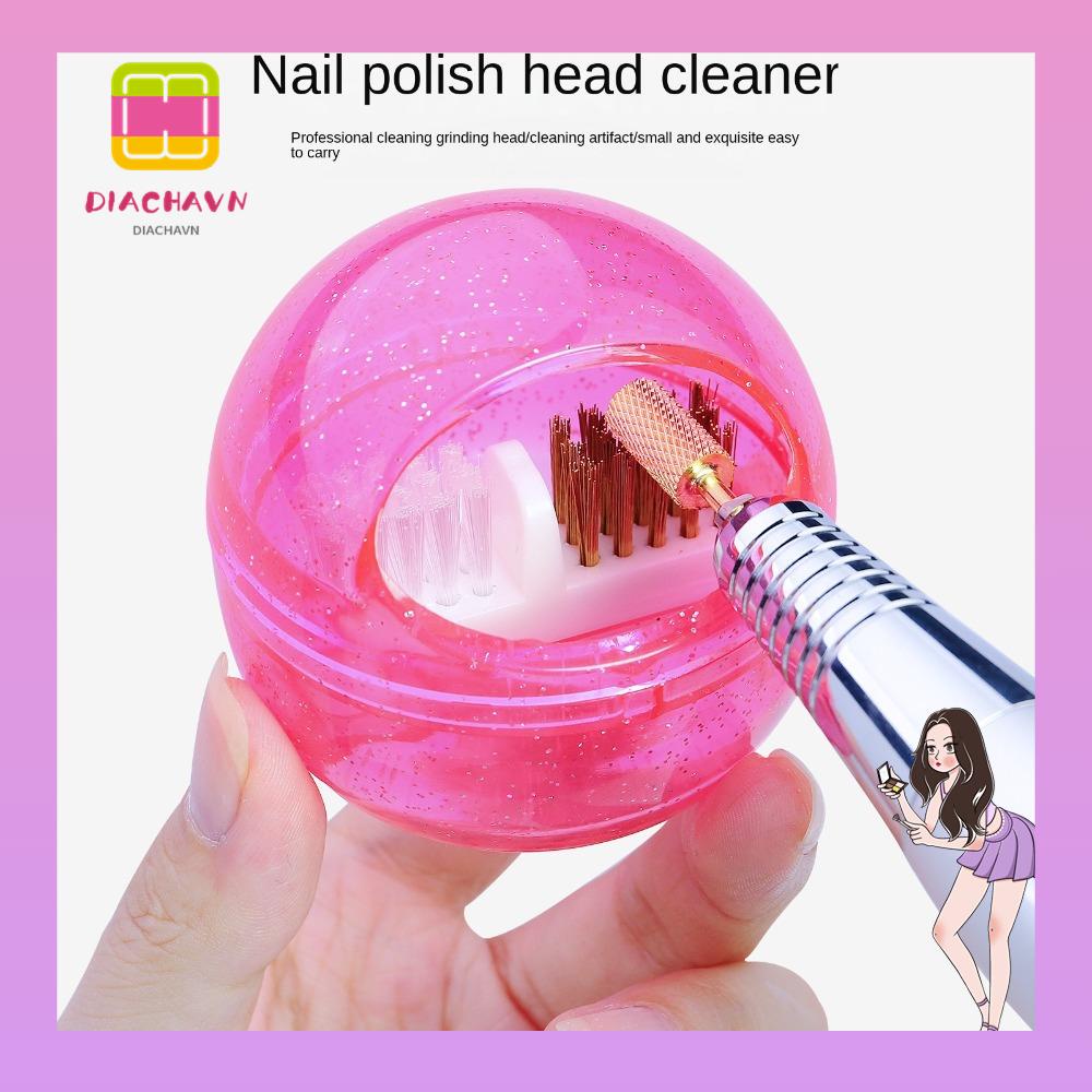 Cọ Vệ Sinh Đầu Mài Móng Tay Bằng Nhựa Cứng Tiện Dụng Ốp