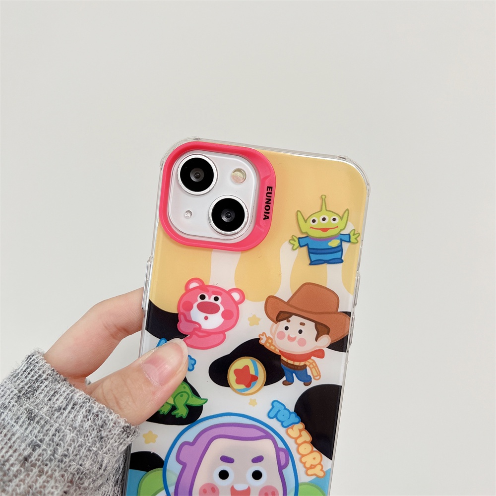 Ốp Điện Thoại TPU Mềm Trong Suốt In Hoạt Hình Toy Story Có Dây Đeo Chéo Cho iPhone 14 13 12 11 Pro Max