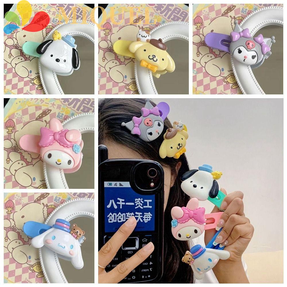 Kẹp Tóc Mỏ Vịt Bằng Nhựa Họa Tiết Hoạt Hình Phong Cách Retro Ngọt Ngào Cho Nữ