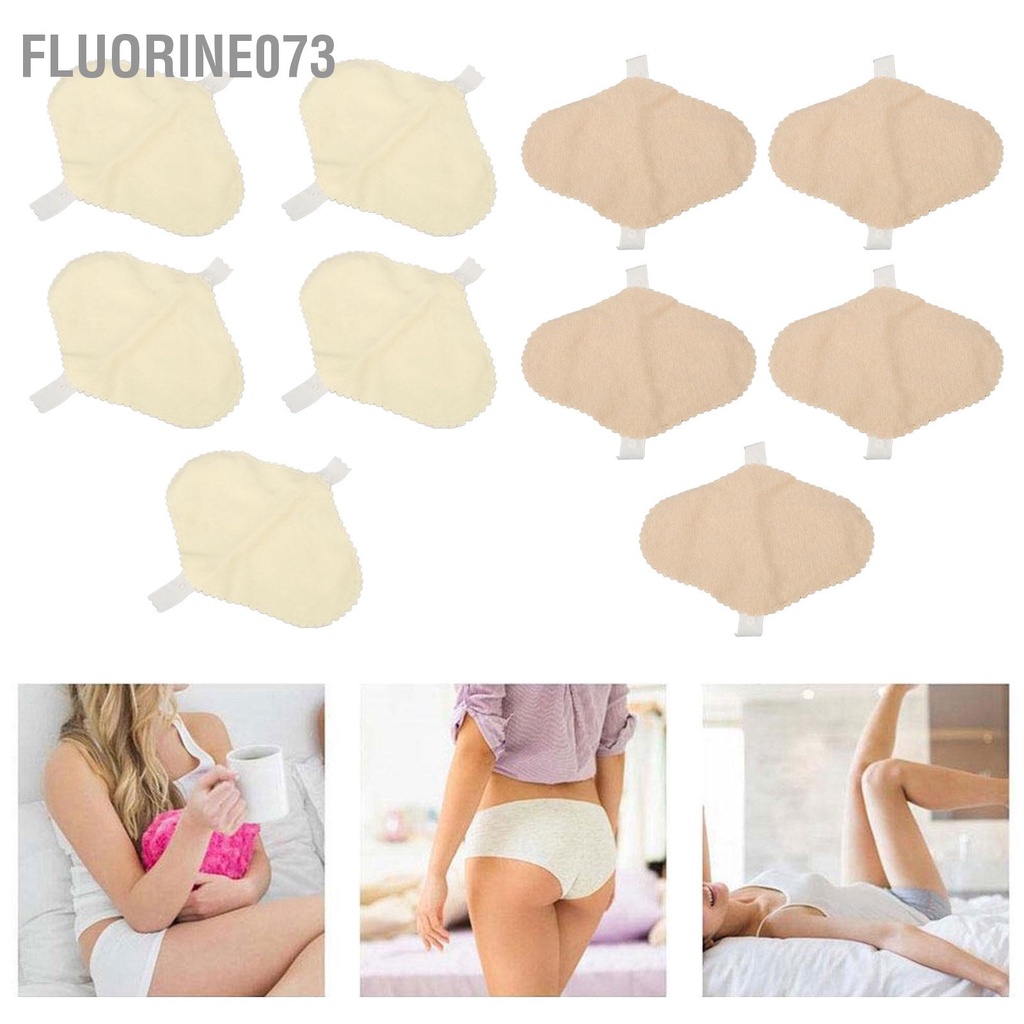 Fluorine073 5 Chiếc Có Thể Tái Sử Dụng Kinh Nguyệt Miếng Lót Cotton Nguyên Chất Thoáng Khí Thấm Hút Cao Chống Rò Rỉ Giặt Quần Dành Cho Nữ