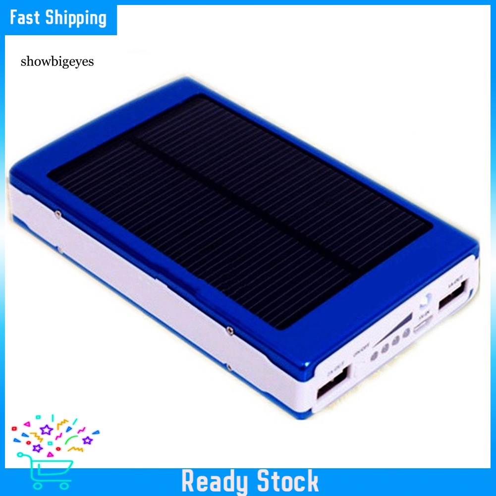 Vỏ Hộp Sạc Dự Phòng Hai Cổng USB Có Đèn LED Sử Dụng Năng Lượng Mặt Trời DIY