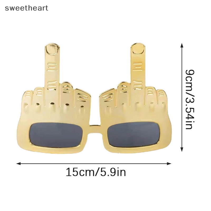 Sáng tạo dọc Ngón tay giữa bên kính trang trí đạo cụ vui Kính mát mới