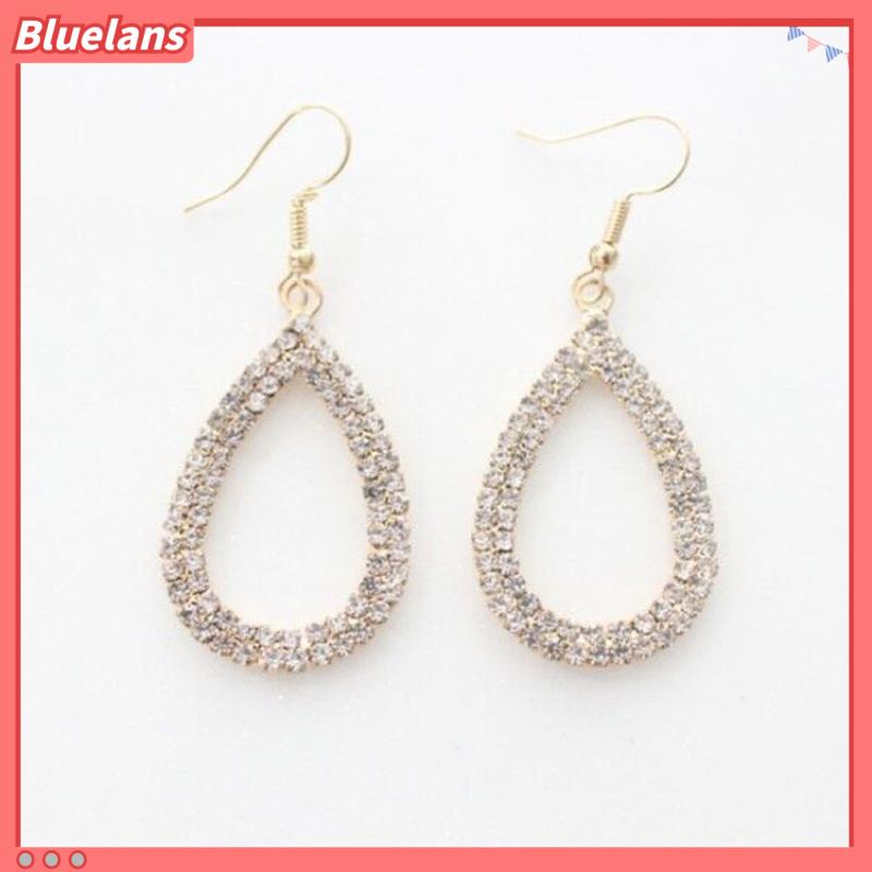 Bông Tai Hai Hàng Đính Kim Cương Toàn Diện Thời Trang