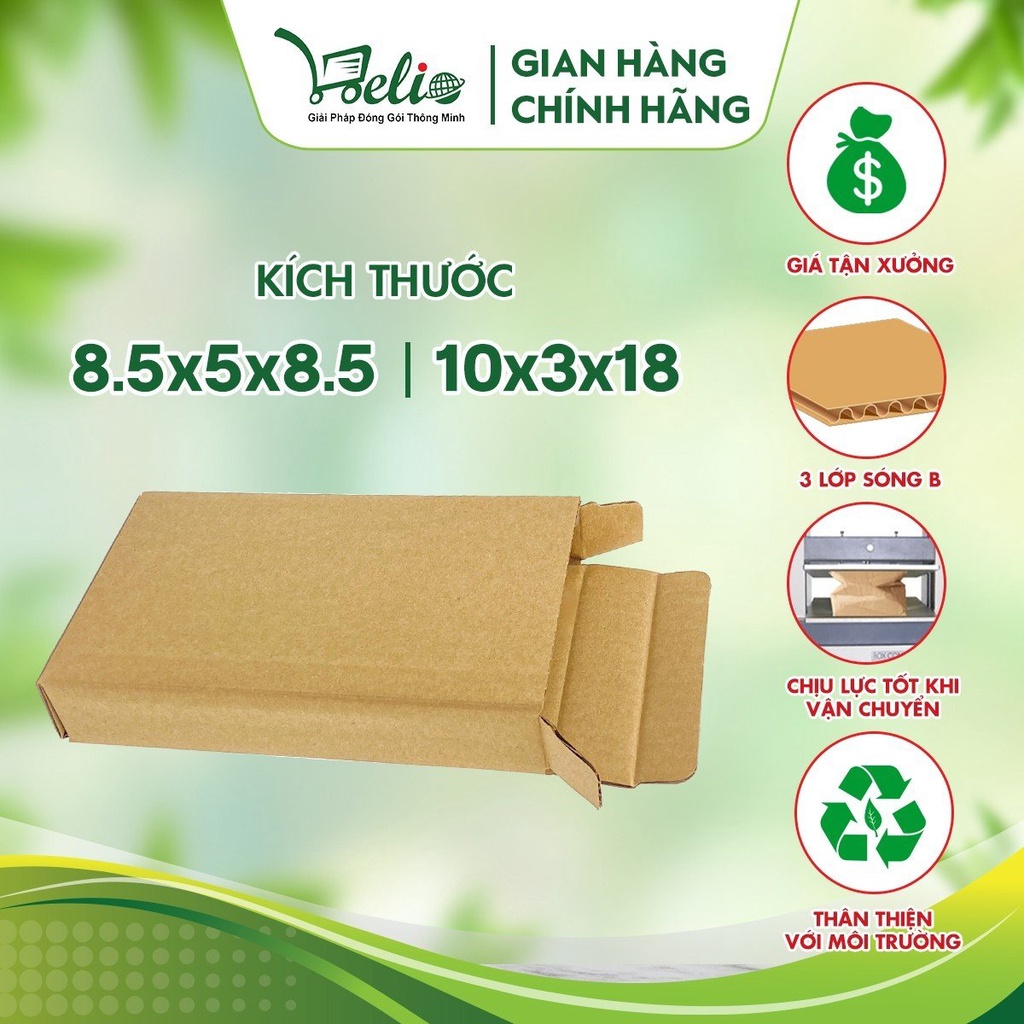 Hộp giấy carton nắp gài 2 đầu, đóng hàng, gói hàng, giá tốt - DELIO