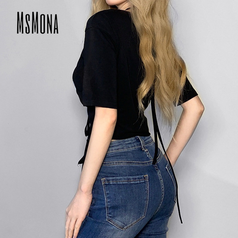 Áo Thun Ngắn Tay Cổ Tròn Màu Trơn Họa Tiết Hoa Thời Trang 2023 Cho Nữ