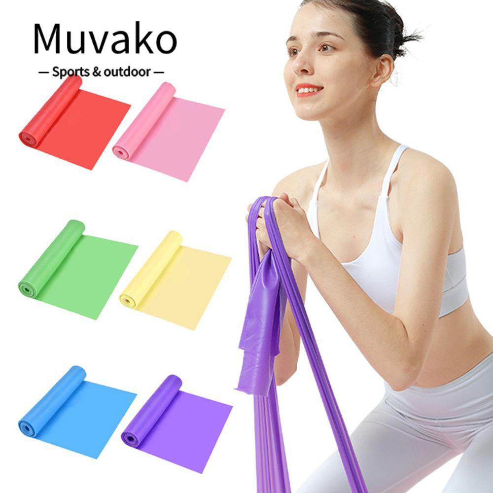 MUVAKO Dây Đai Cao Su Kháng Lực Co Giãn Hỗ Trợ Luyện Tập Pilates Tại Nhà Mới