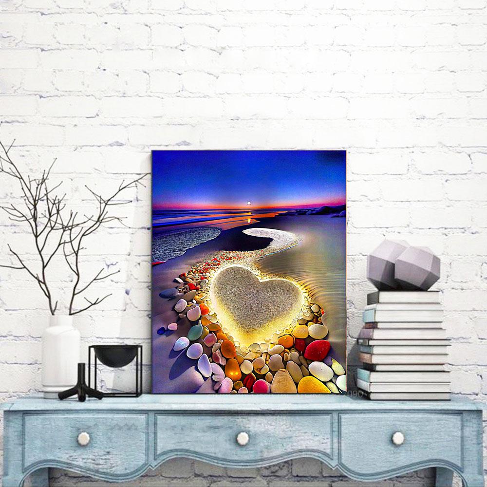 Bộ Tranh Đính Đá 5D Tự Làm Toàn Diện Không Khung Hình Hoa / Tròn Trang Trí Nhà Cửa