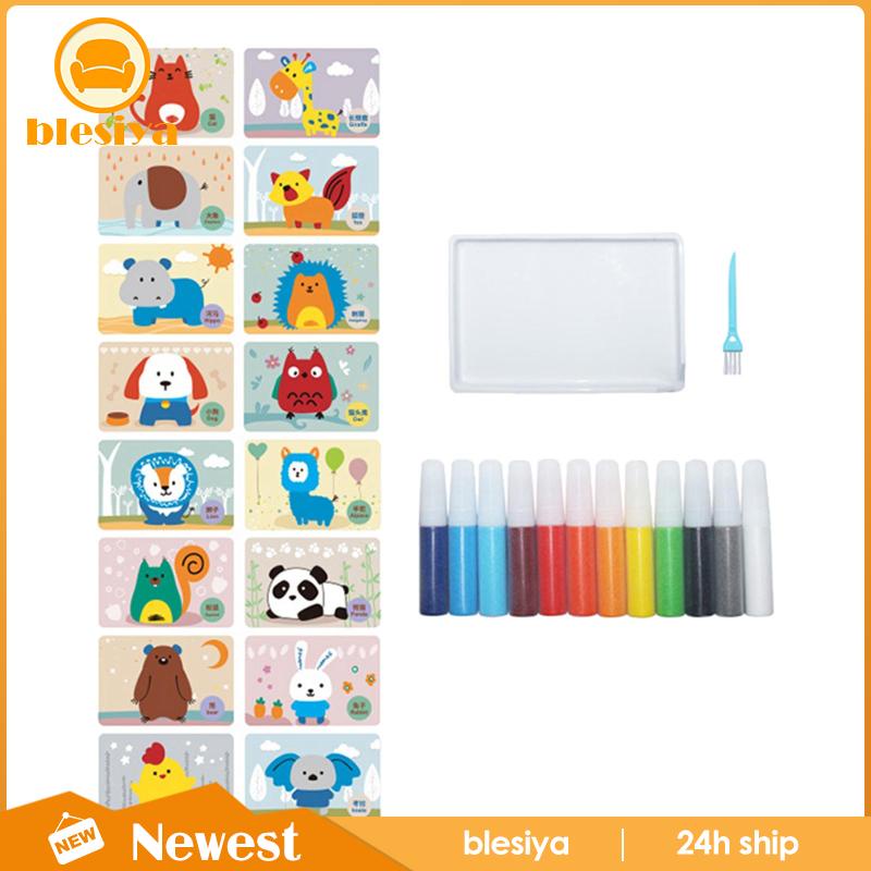 Bộ Dụng Cụ Vẽ Tranh Cát 12 Màu Dành Cho Các Bé