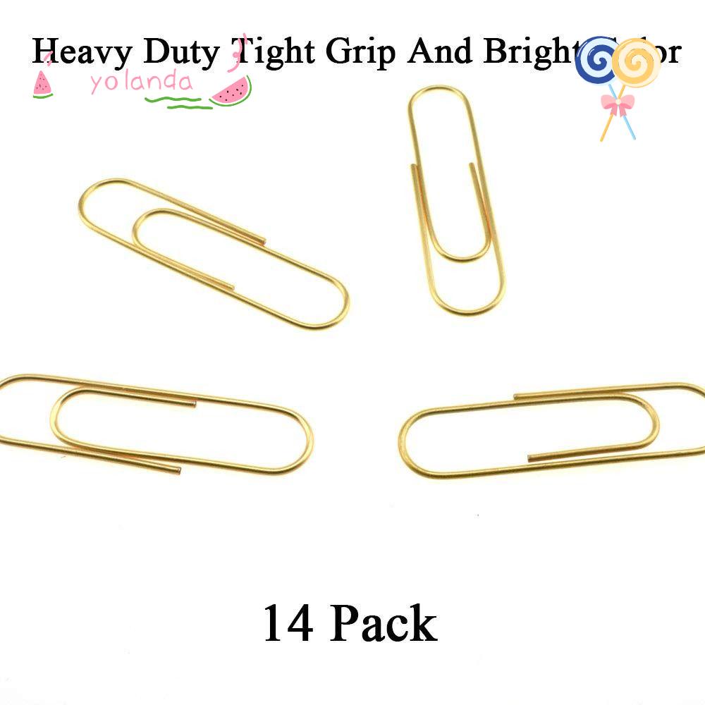 YOLA Bộ 14 Kẹp Đánh Dấu Trang Sách Kích Thước 4 inch Bằng Kim Loại Tiện Dụng