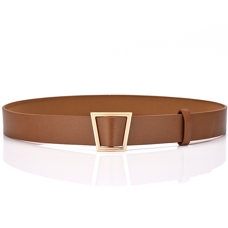 Thắt Lưng Khóa Tròn Đục Lỗ Không Cần Đục Lỗ Cá Tính Thời Trang Cho Nữ Sinh