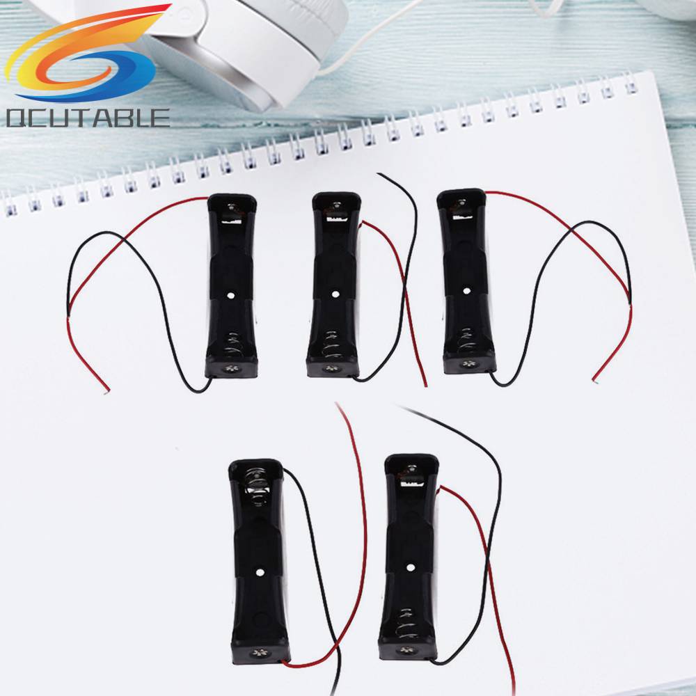 Set 5 Hộp Đựng Pin 18650 17500 18500 3.6~4.2V Màu Đen