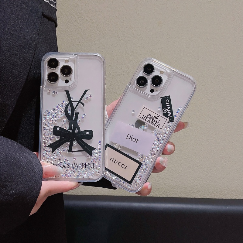 Ốp Điện Thoại Mềm Trong Suốt Chống Sốc Phối Kim Tuyến Nước Cho iPhone 14 13 12 11 Pro Max 14 Plus