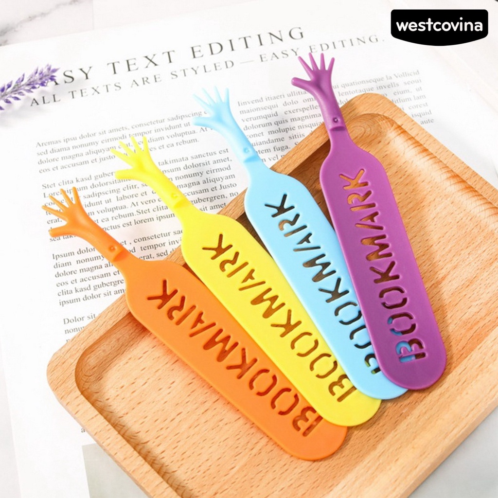 [WSTN] [WSTN]✎Bộ 4 Thẻ Đánh Dấu Sách Chống Trầy Thiết Kế Khoét Rỗng Trơn Làm Thủ Công Bề Mặt